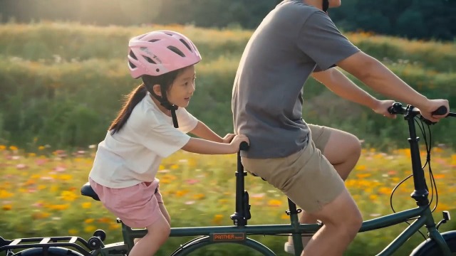 PANTHER Gemini Folding Tandem Bike – 20” Dual Seat Adult & Child